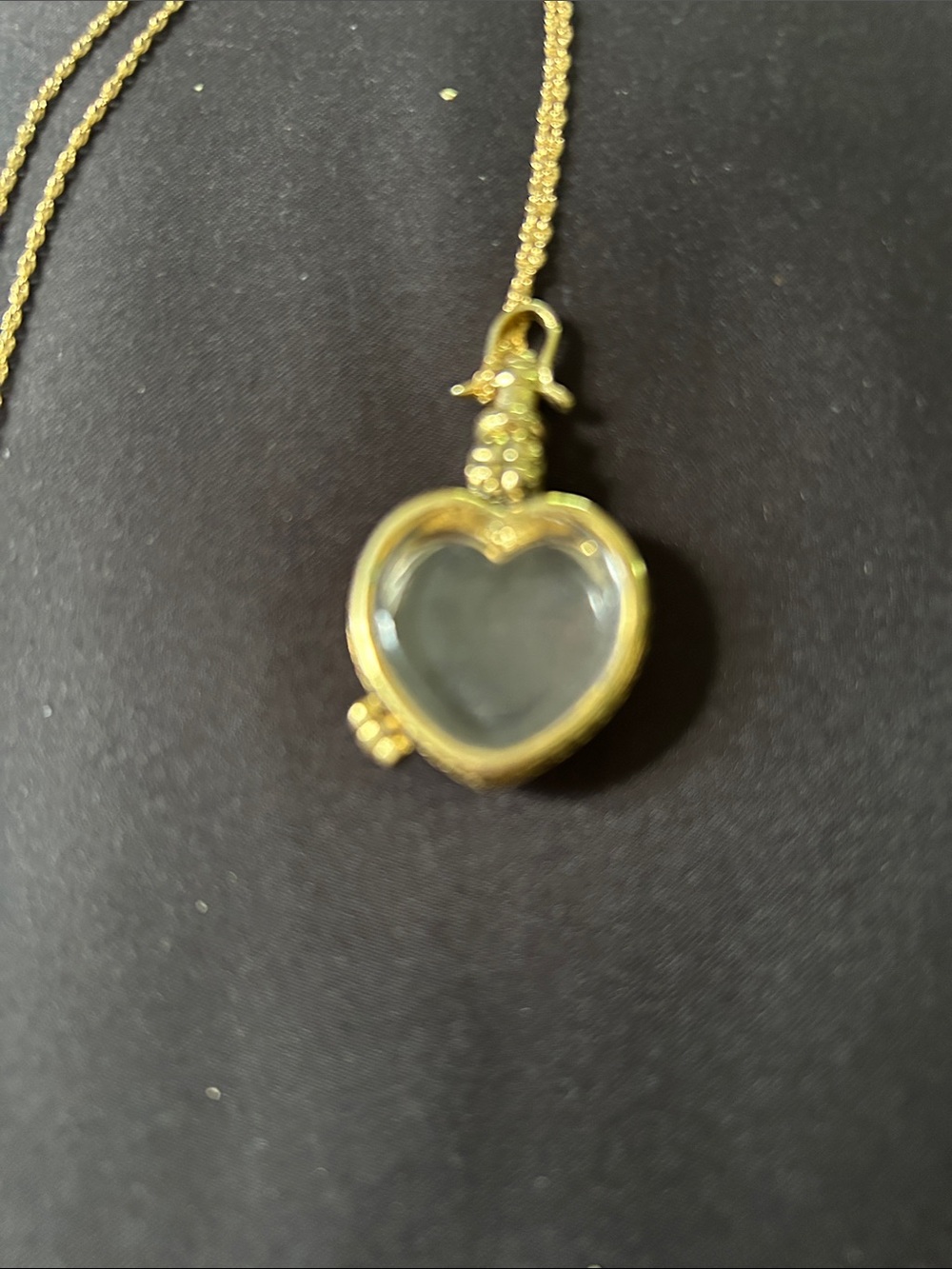 Gold Heart Locket Necklace - Women Jewelry - Picture 2 of 9